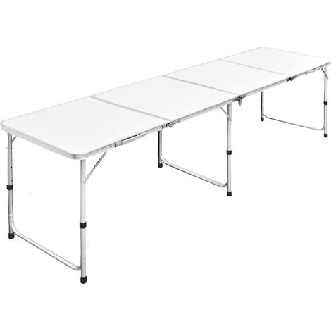 Table pliante de camping en aluminium avec hauteur ajustable (1/4)