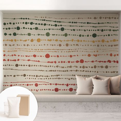 Papier peint intissé décoratif avec colle pour salon chambre et bureau Installation rapide Points colorés 208x146 cm (1/5)