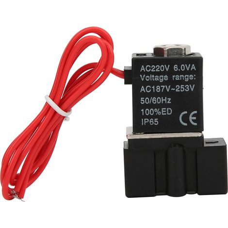 Électrovanne Plastique 220V Action Rapide 2 Voies 2 Positions Air Eau Huile G1/8 (1/5)