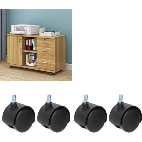 Set mit 4 universellen, wasserdichten 5 cm (2 Zoll) 360°-Lenkrollen für Transportwagen (1/5)