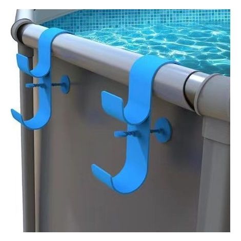 2 Stück Schwimmbadzaun Hamens Multifunktionale Wandhalterung für Besen, Bürsten und Schläuche (1/5)