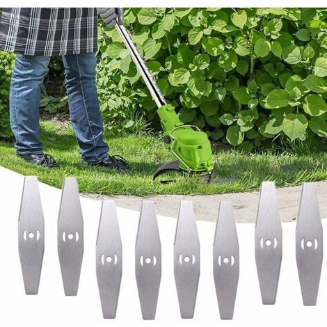 Coupe Bordure Lame De Rechange, 8 pièces 24V Coupe Bordure sans , Debroussailleuse Electrique Accessoires,,Metal Blade (1/5)