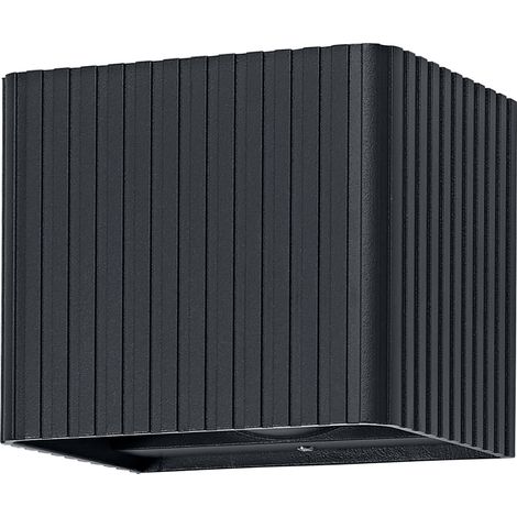 ENDURA® Style Striped Cube Adjustable Wall Updown 10W IP65 Dark Grey (1/4)