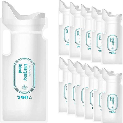 Lot de 12 sacs à urine jetables, 700 ml, pour hommes et femmes. (1/5)