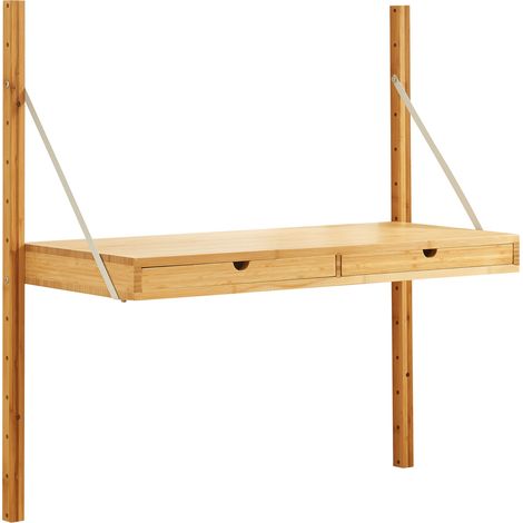 Estantería de diseño atemporal para salón o dormitorio mueble de almacenaje de pared 85 x 85 x 36 cm bambú natural 030011299 (1/4)