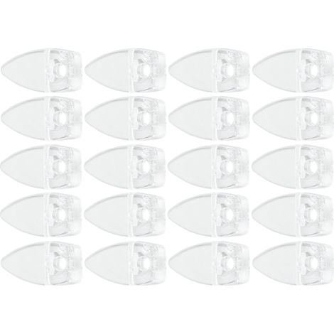 20x Support mural de miroir à visser forme ovale plastique transparent Porte miroir Taquet Protection Verre Vitre Meuble Séjour Chambre Cuisine Salle de bain (1/2)