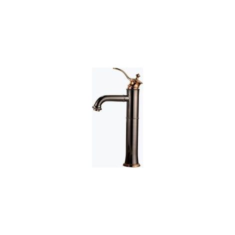 Robinet de lavabo entièrement en cuivre, robinet d'eau chaude et froide, long-Crezuo