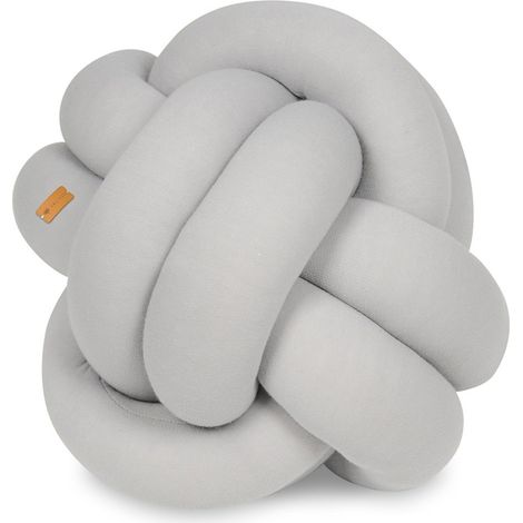 Coussin noeud - coussin noeud - coussin déco - coussin décoration - 30x30cm - gris (1/4)