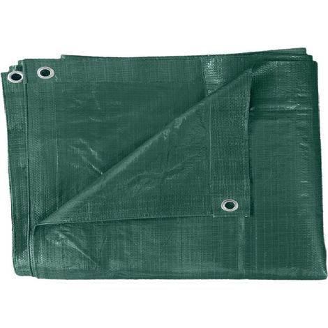 6PZ TELONE PE PESANTE CON OCCHIOLI VERDE MT 2X3 MQ.110 (1/2)