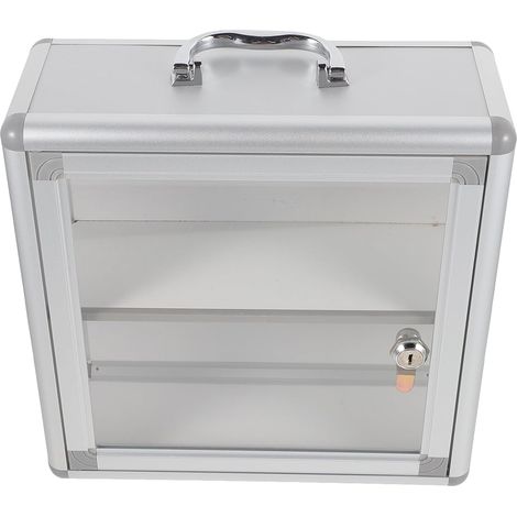 Boîte à Pharmacie Murale Verrouillable Petite Taille Coffret de Rangement Polyvalent en Plastique Solide Boîte à Pharmacie Pratique pour et Stockage Domestique (1/5)