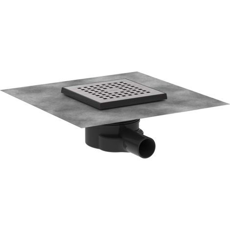 Hansgrohe RainDrain Point - Desagüe de suelo, 15x15 cm, acero inoxidable cepillado 56248800