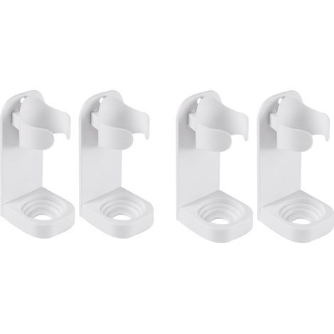 Juego de 4 soportes para cepillos de dientes eléctricos, estante de almacenamiento multifuncional para cepillos de dientes montado en la pared, estante para accesorios de baño (1/5)