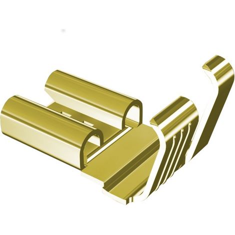 Terminale rollato femmina 4,8x0,5 sezione 0,5-1 ottone
