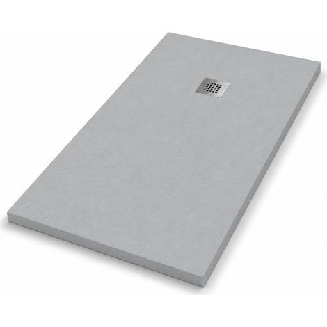 Plato de Ducha de Resina Antideslizante  120x90 cm  Incluye Válvula de Desagüe y Rejilla de Acero Inoxidable  Color Naxos (1/5)