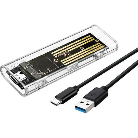 Boîtier SSD M.2 PCIe Léger - Boîtier Disque Dur Double Protocole USB-C 3.2 (1/5)
