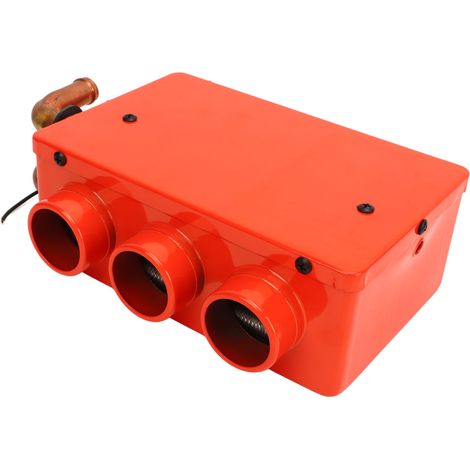 Déperdeur de glace 3 orifices 50W Rouge Petit Chauffage de Pare-brise Portable Ventilateur Auto 24V Accessoires (1/5)