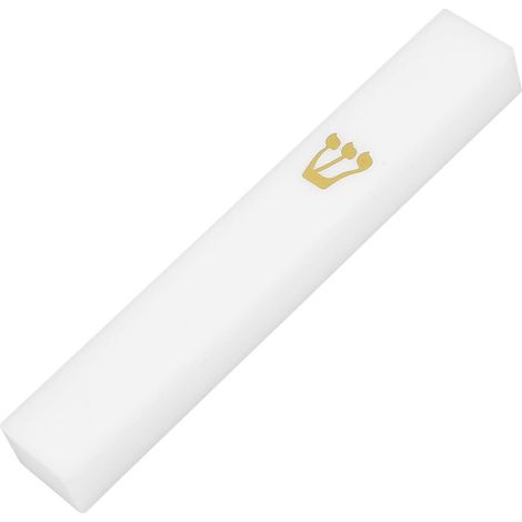 Étui à mezouza en résine résistante aux intempéries pour chambranle de porte et décoration de jardin – Ornement judaïque élégant à la finition noire pour la bénédiction de la maison juive intérieure e (1/5)
