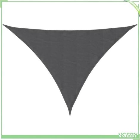Voile de parasol - FAFEICY - 135117 - Tissu Oxford enduit PU - Triangulaire 3x3x4,24 m - Anthracite (1/5)