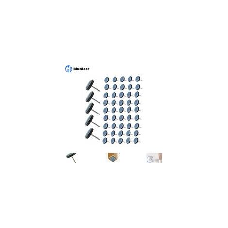 100 Pièces Patin Chaise Teflon à Clouer 19mm Ronde Patins de Meubles en Teflon Patin de Chaise avec Clou Teflon Patins de Chaise Feutre à clouer pour Chaise Canapé Bureau Table -