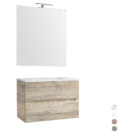 MOBILE BAGNO SOSPESO LINEA TALIA DA 70 CM Misura: Rovere Nodi (1/5)