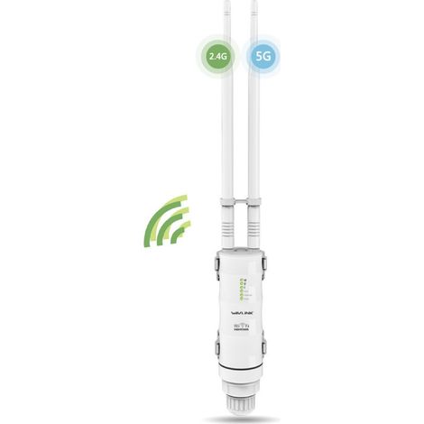 Repeteur WiFi Exterieur Puissant Prolongateur AC600 Amplificateur De Signal 4 en 1- Amplificateur N300 2.4G- Outdoor Poe Répéteur WiFi Extérieur- Idéal pour Les Grands Espaces éloignés