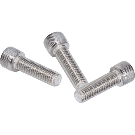 20 Vis à tête hexagonale creuse A2-70 Inox M12 x 45mm - Filetage gros - DIN 912 - Lot de 20