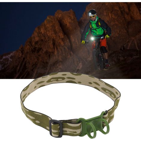 Correa elástica ajustable para linterna frontal, compatible con linternas de 22 a 32 mm de diámetro para ciclismo al aire libre.