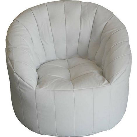 Talamo Italia Runder gepolsterter Sessel, weiße Farbe, Maße 80 x 80 x 80 cm