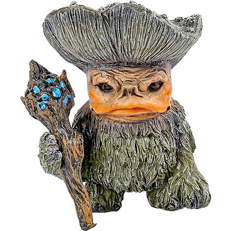 Pilzsprossen-Grüner-Kobold-Figur, Dekoratives Bastelmonster-Ornament