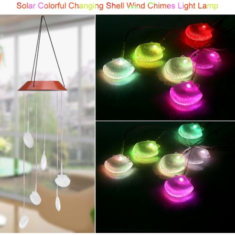 Carillon éolien solaire LED multicolore à bulles changeantes, lampe décorative pour la maison et le jardin (1/5)
