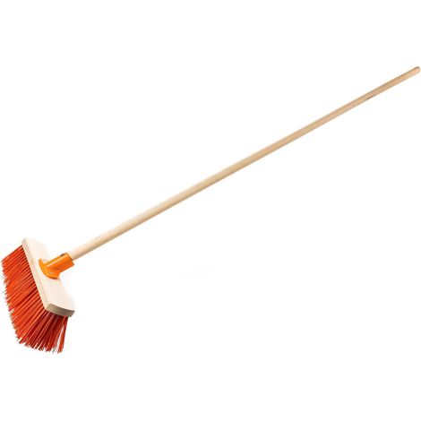 KOTARBAU Balai de rue 400 mm avec manche en bois pour balayer de grandes surfaces.