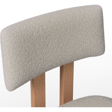 Mömax Stuhl Jonna Creme Bouclé Gepolstert (1/5)