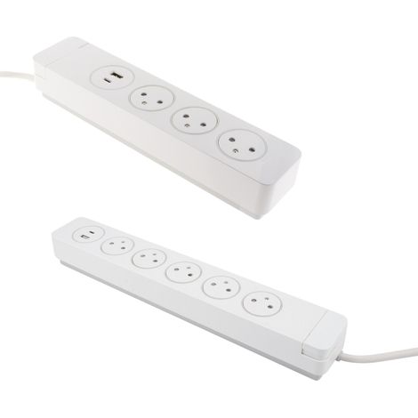 Multiprise Easy Eject 3x16A + bloc multiprise parafoudre 5 prises EasyEject + 2USB - Otio
