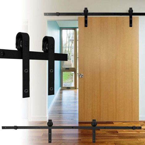 Kit de porte coulissante système coulissante Ferrure pour Système , XU,pour Portes Coulissantes avec rail de roulement Kit complet complet 363cm - KZQ (1/4)