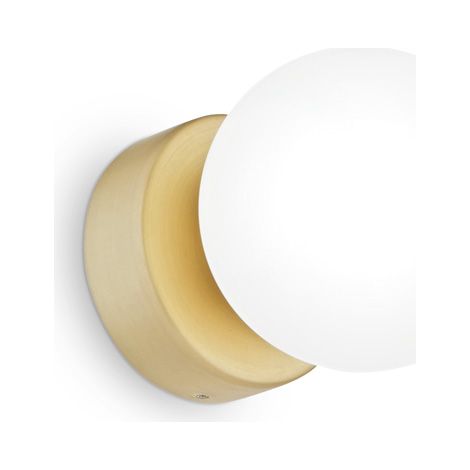 Applique Contemporanea Perlage Metallo Ottone 1 Luce 3W 3000K Luce Calda