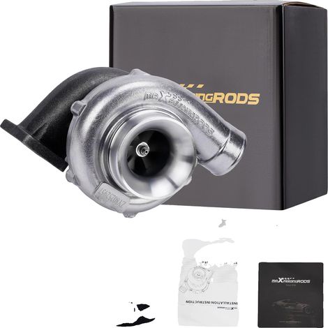 Turbocompresor, potencia de más de 600 CV, ajuste universal para motores de 1.8L a 3.0L, construcción de hierro dúctil, tipo de doble entrada, tamaño del compresor 57 (1/5)