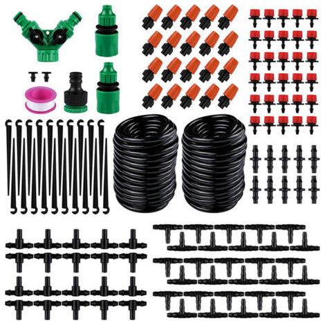 Système d'irrigation Jardin, Kit d'irrigation Goutte, Kit d'irrigation Goutte à Goutte Automatique avec20m Tuyau, Kit arrosage Automatique pour Jardin pelouse Serre Plantes (1/4)