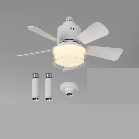 BEBUSINGOTO 45cm Silencieux Ventilateur de Plafond avec Lumière et Telecommande, 24W Lampe Ventilateur Plafond avec Douille E27, Dimmable LED Ventilateur Plafond pour Chambre, Salon, 3 Vitesses, 5 Pa (1/5)