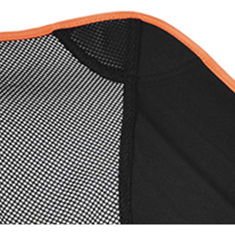 Chaise de plage pliante d'extérieur, portable, avec dossier en maille, en alliage d'aluminium, pour le camping et la pêche, orange. (1/5)