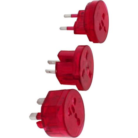 Tragbare rote US EU UK 3 Style Stecker Reisesteckdose Coverter pièces