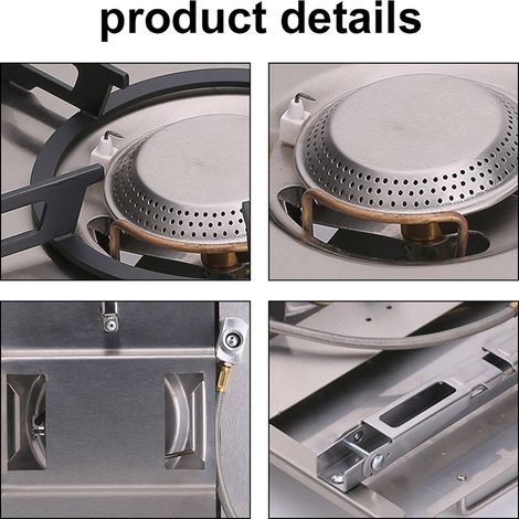 Réchauds à cartouche pliants d'extérieur, Camping pique-nique barbecue four de table 4000W haute puissance intégrable accessoire de cuisine à allumage électronique Portable (1/5)
