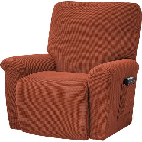 Housse extensible en polaire pour fauteuil, housse complète de chaise, housse extensible pour fauteuil TV (1/5)