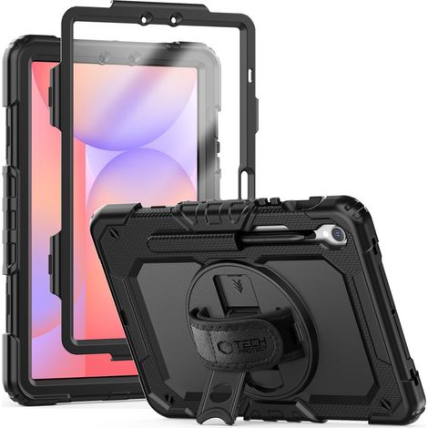 Schutzhülle mit Ständer und Trageschlaufe für Samsung Galaxy Tab S9 FE 10,9'' X510 / X516B Solid360 – Schwarz (1/5)