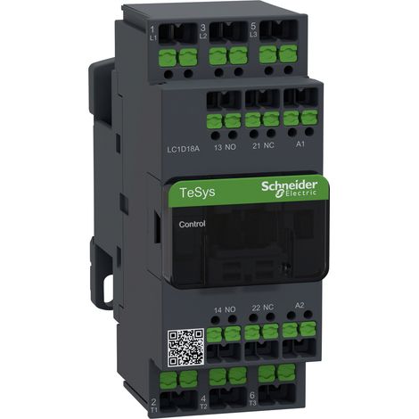 Schneider Electric SCHÜTZ 3P 18A 230V AC SNAPIN (LC1D18AP7) (1/2)