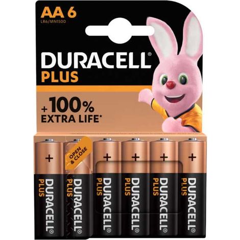 Duracell Plus- 6 Pile AA