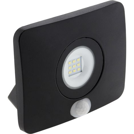 Projecteur LED étanche 10W avec détecteur de mouvement – IP65 résistant à l'eau – Lumière blanche froide 6500K – Flux lumineux 800lm – Elexity (1/5)