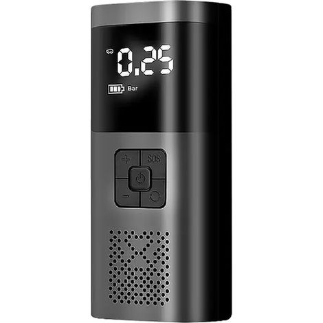 Bomba de aire inalámbrica, 6000 mA, portátil, pantalla digital, para neumáticos de coche, recargable, multifuncional (1/5)
