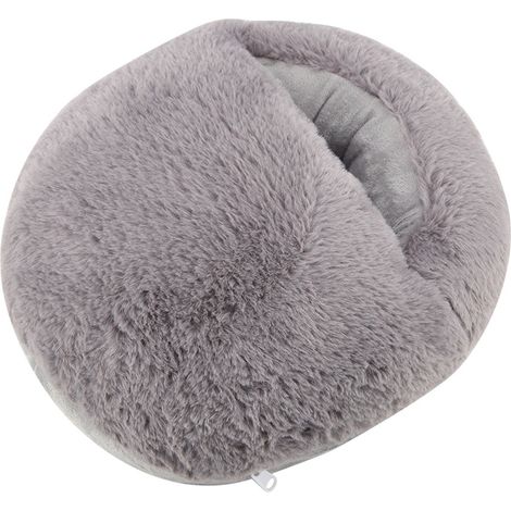 Coussin chauffant USB pour pieds, chauffage électrique d'hiver, idéal pour bureau, chaussons et chaussures, gris.