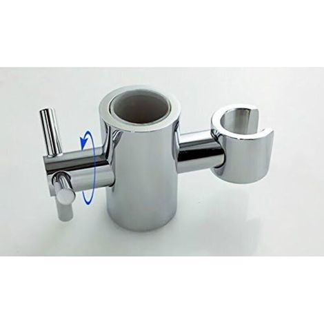 Verstellbare Duschkopfhalterung aus massivem, versilbertem Messing – 24 mm, höhen- und neigungsverstellbar