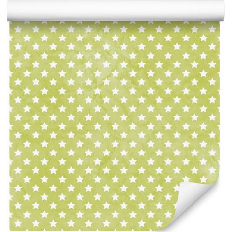Sternentapete in Gelb, Creme und Beige für Wohn- und Schlafzimmer, 50 x 1000 cm (1/5)